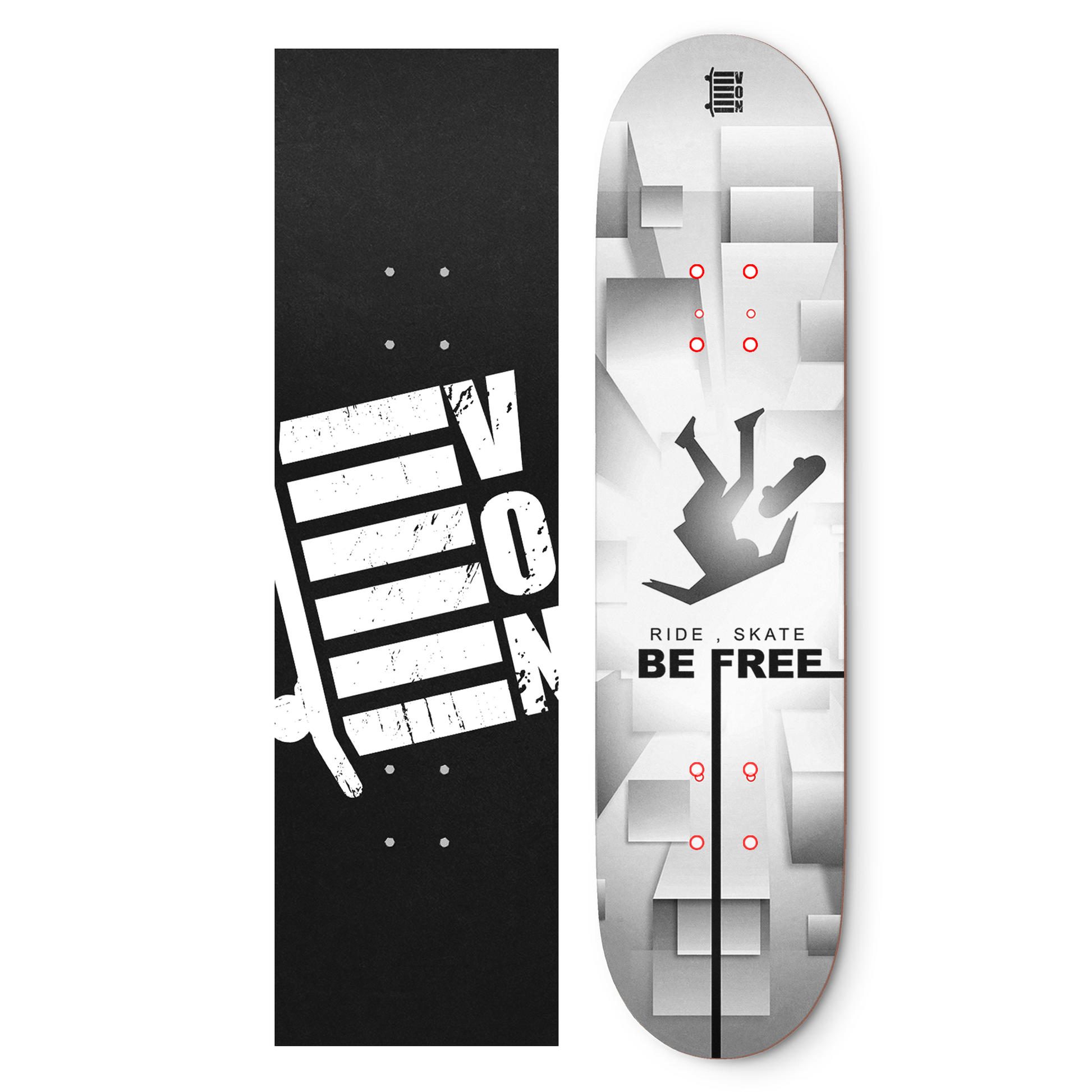 Ride, Skate, BE FREE Skateboard